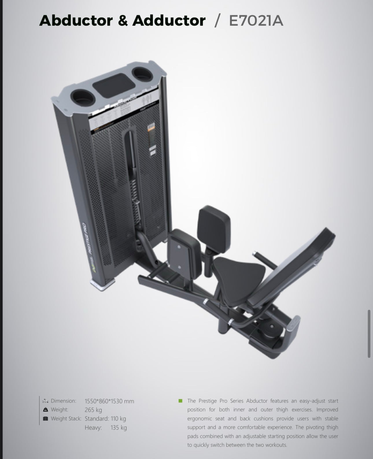 Premier Strength Serie Predator Adductor/Abductor *NUEVO*
