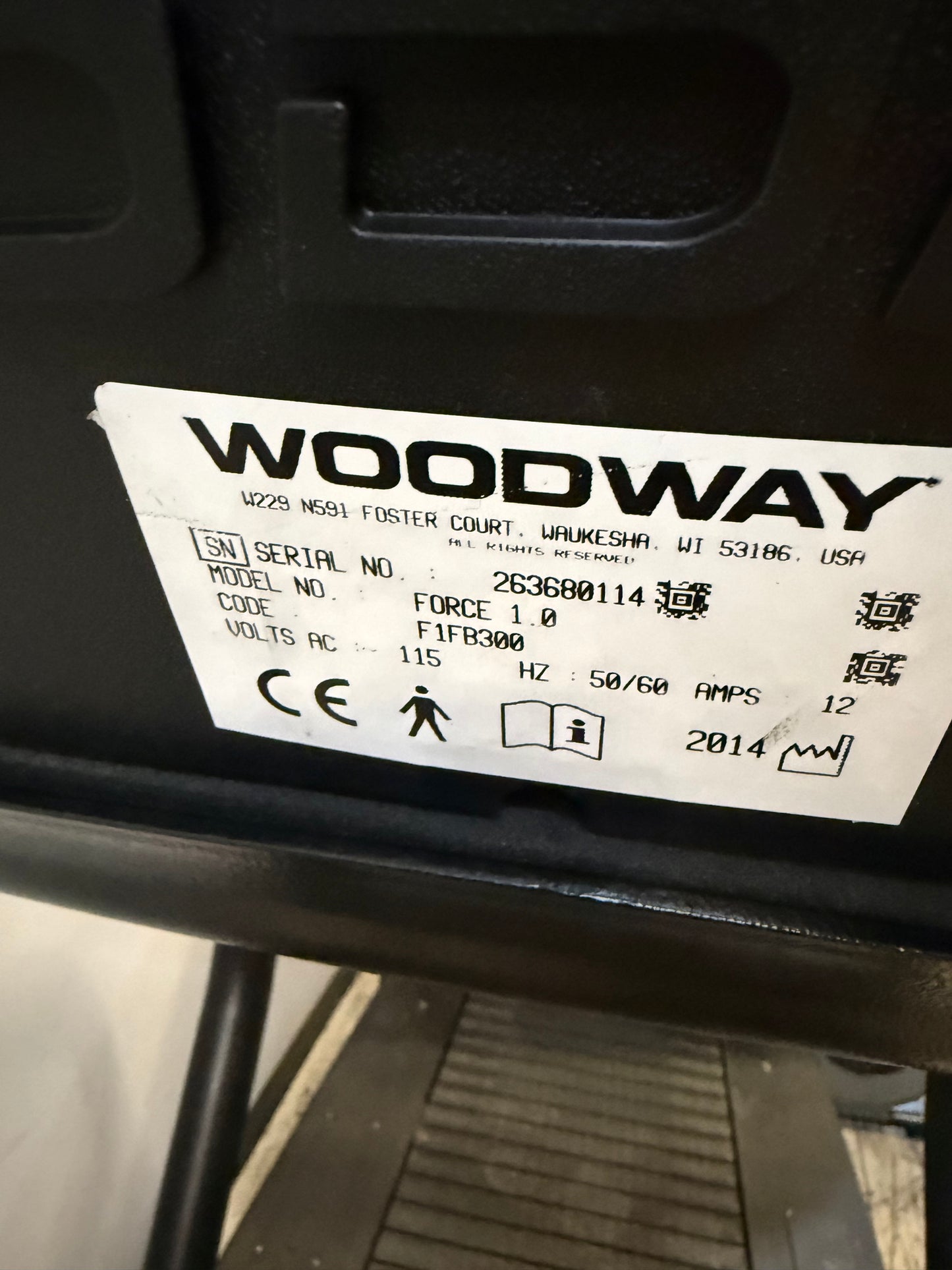 Woodway Force 1.0 Treadmill *Refurbished*