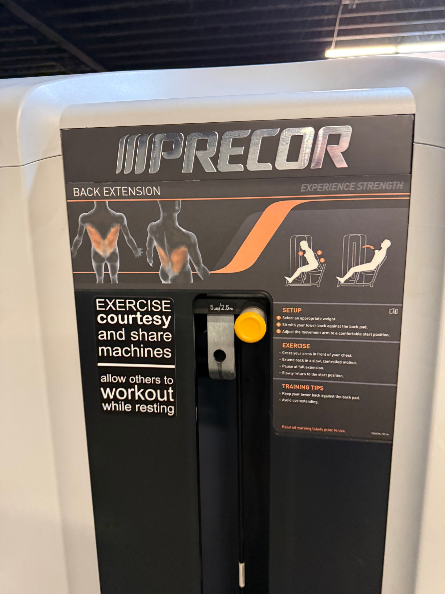 Precor C-Line Series Back Extension *Refurbished*