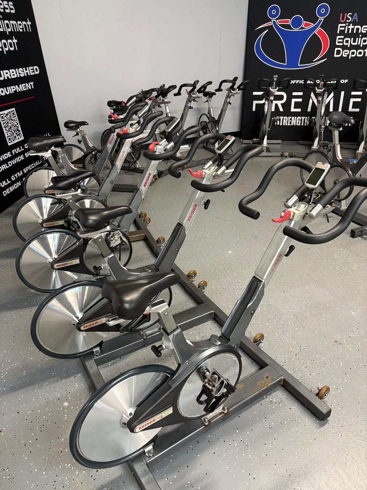Keiser M3 Plus Indoor Cycling Bikes Set of 19