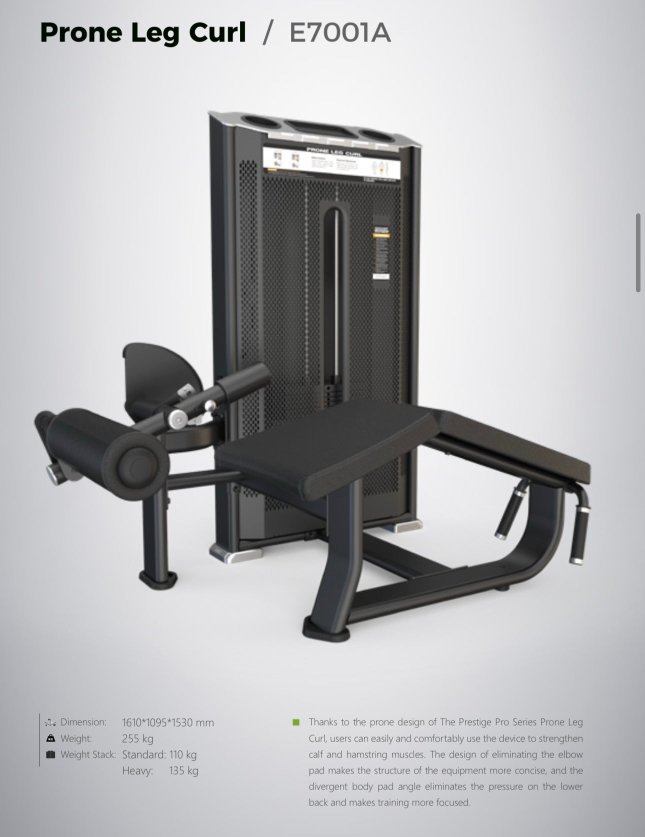 Premier Strength Predator Series Prone Leg Curl *NEW*