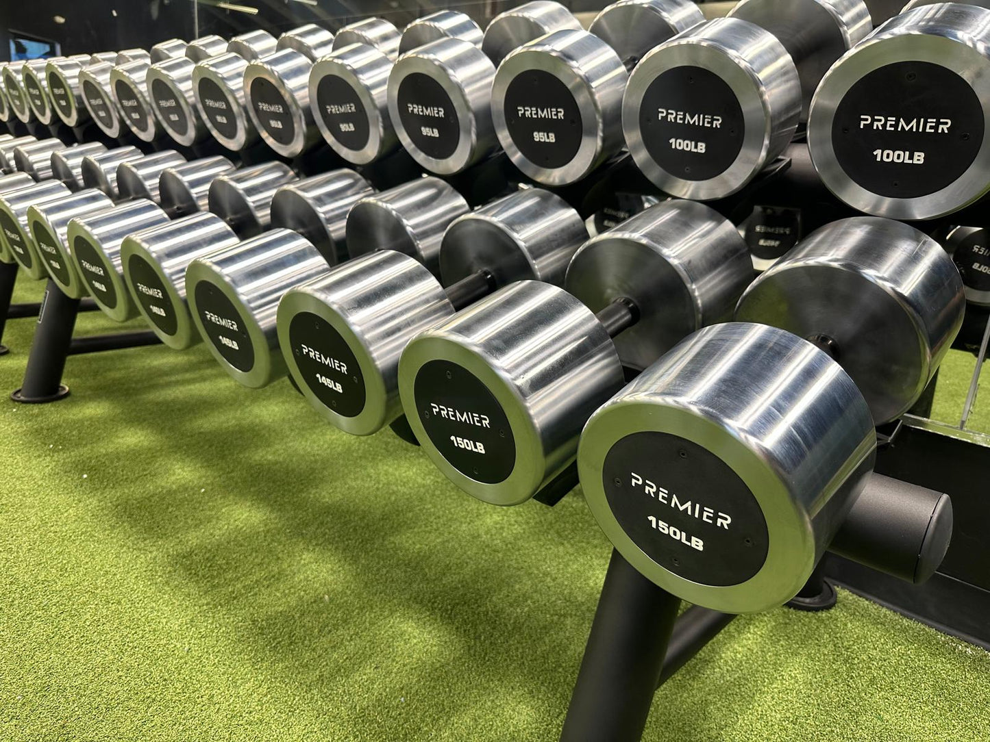Premier Strength Chrome Dumbbell Set 5-150 w/Rack *NEW*