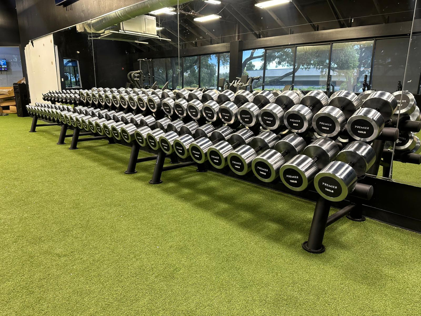 Premier Strength Chrome Dumbbell Set 5-150 w/Rack *NEW*