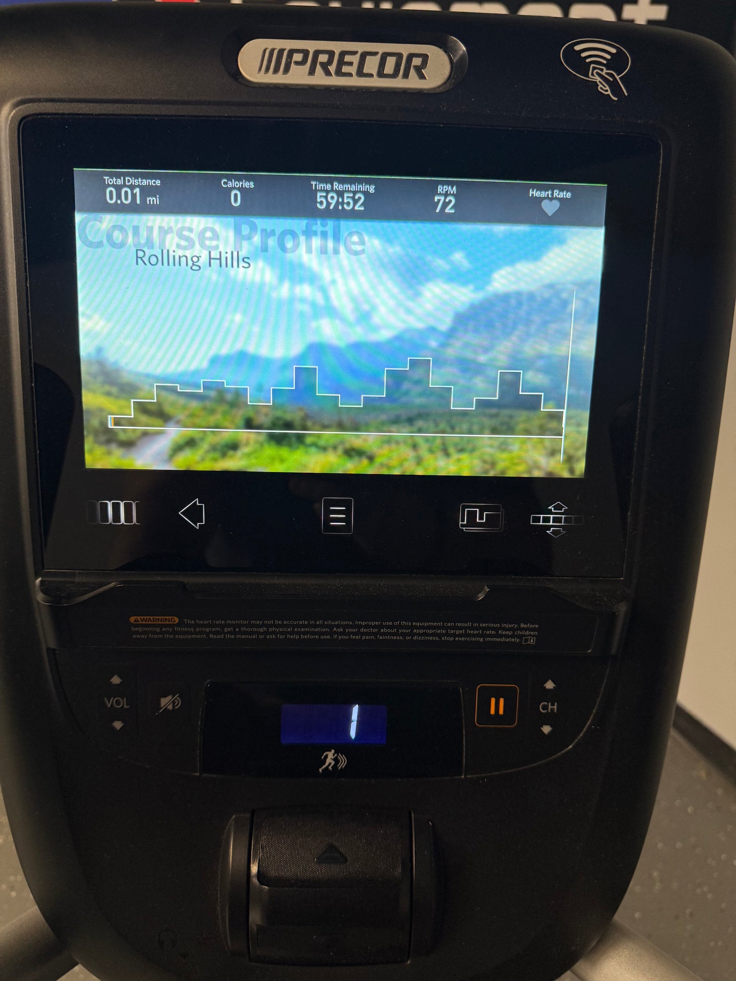Precor UBK 885 Upright Bike w/P62 Console *Refurbished*