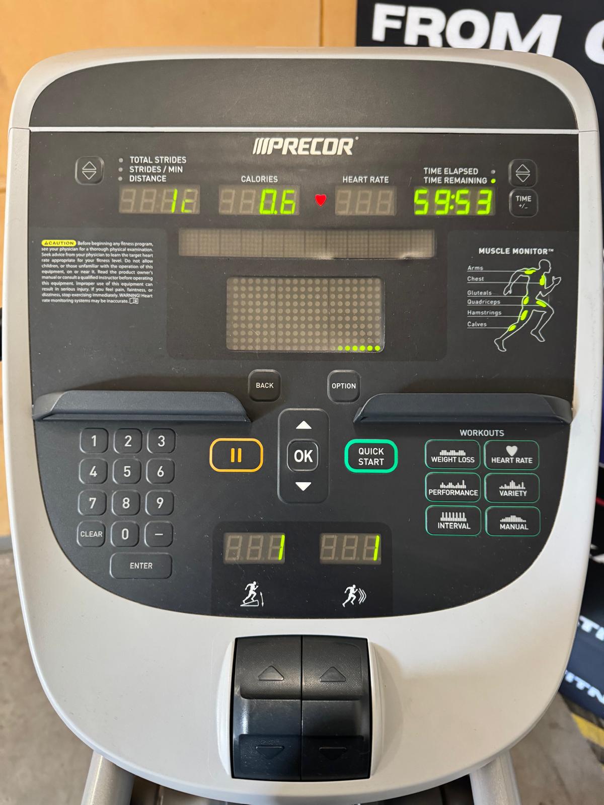 Precor EFX 833 Lower Body Elliptical Converging Ramp P30 Console *REFURBISHED*