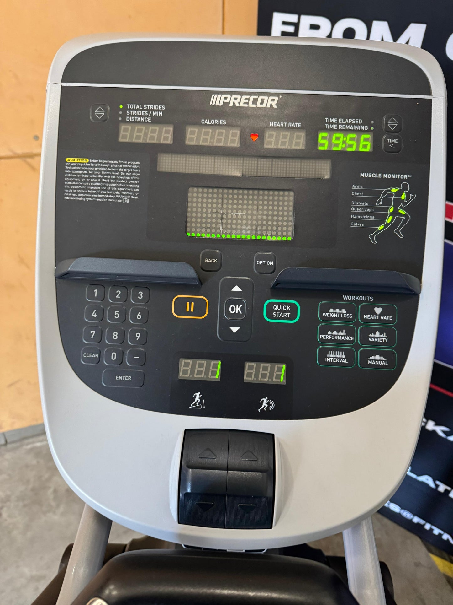 Precor EFX 835 Total Body Elliptical Converging Ramp P30 Console *REFURBISHED*