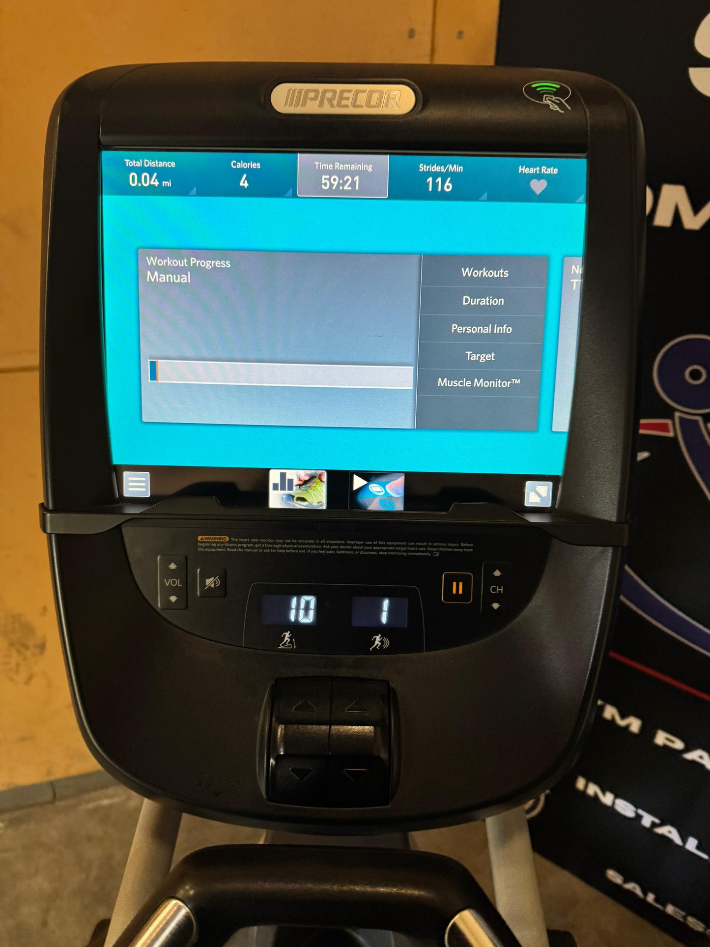 Precor EFX 885 Total Body Converging Ramp P82 Console *REFURBISHED*