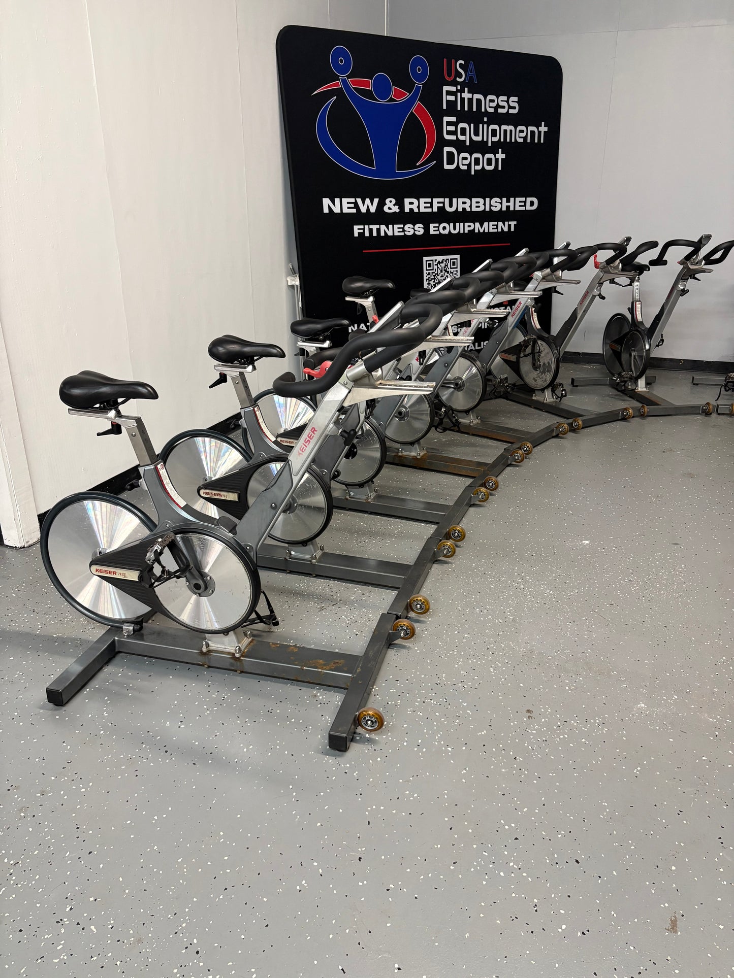 Keiser M3 Plus Indoor Cycling Bikes Set of 19