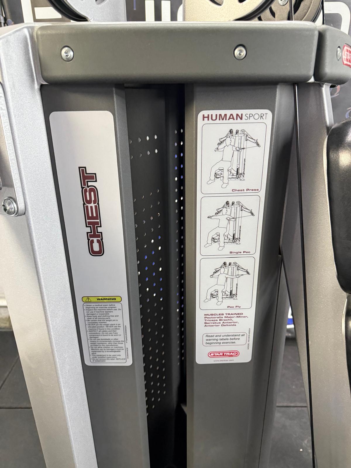 Star Trac Human Sport Chest and Shoulder Combo *REFURBISHED*