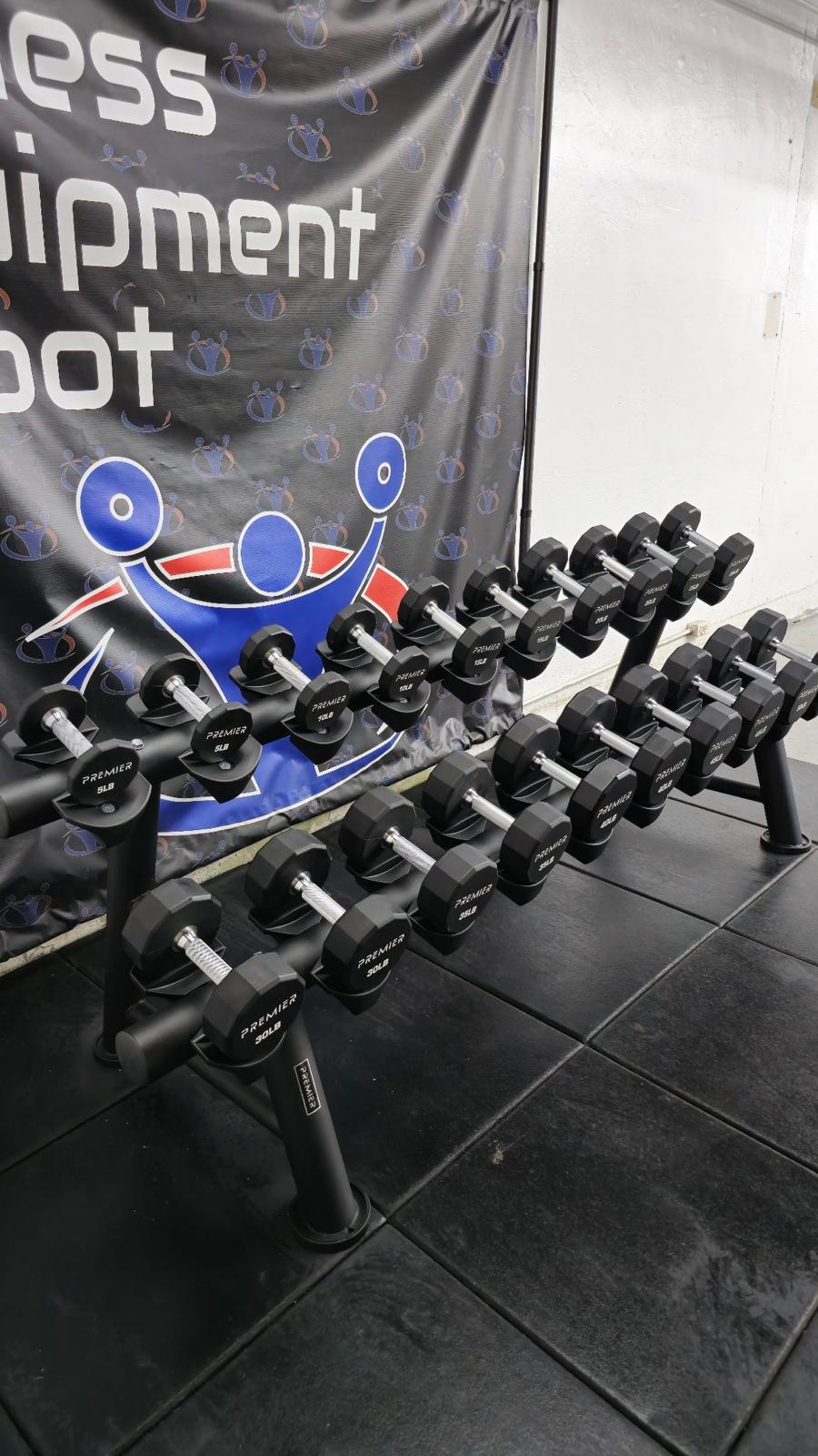 Premier Strength Urethane Dumbbell Set 5-50 w/Rack *NEW*