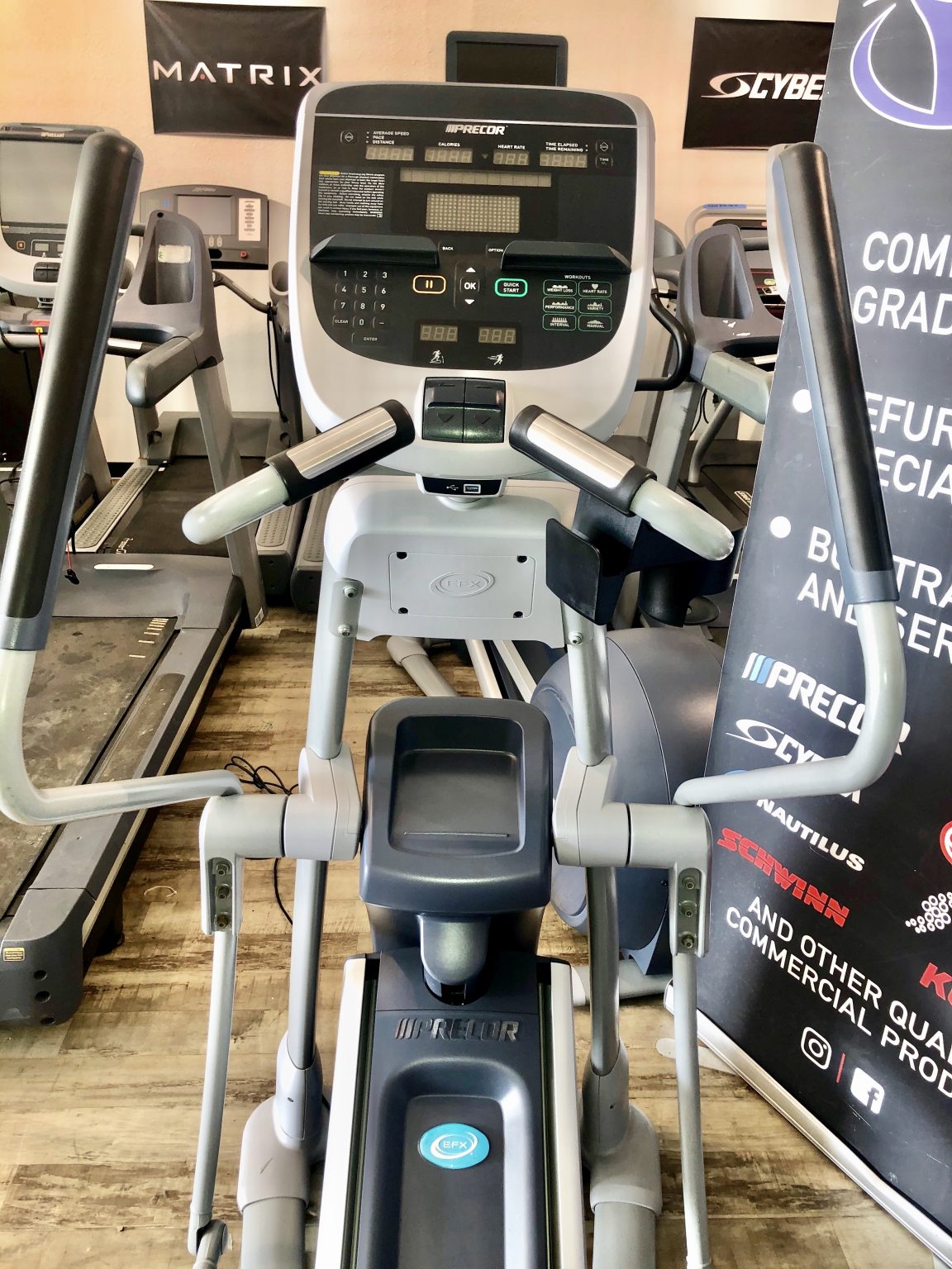 Precor EFX 835 Total Body Elliptical w/P30 Console *Refurbished* FREE